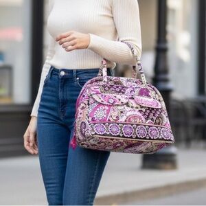 Vera Bradley Very Berry Paisley Bowler Bag